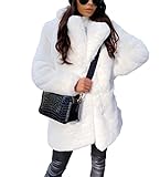 Frauen Winter warmer zotteliger Mantel, Ladies Frauen Sherpa Fluffy Coat Frauen Langarm Fuzzy Parka Jacke Outwear Faux Fell Offene vordere Strickjacke S.M.L.XL.XXL.3XL.4XL.5XL.6XLL.6XLL.