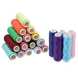 HOMSFOU 20 Stück Teiliges Handnähgarn Set aus Strapazierfähigem Polyester Farben pro Spule...