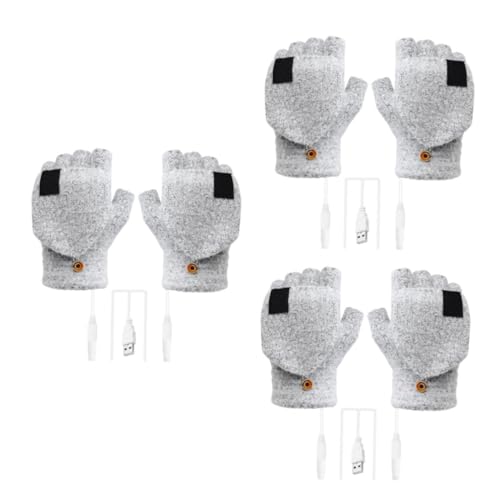 Guantes USB para teletrabajo y mitones térmicos de hombre para oficina fría