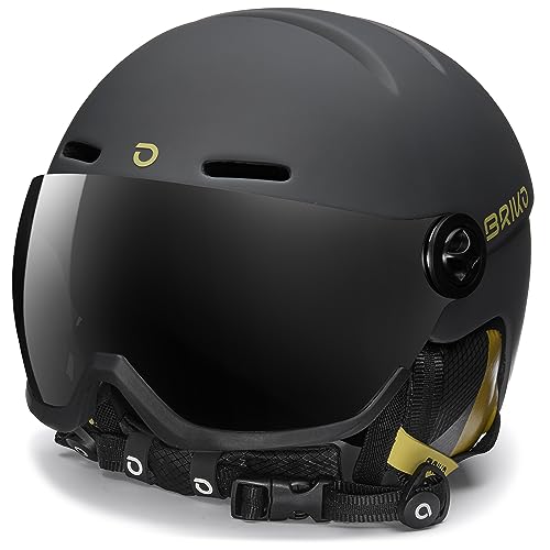 Casco unisex Briko L en color gris y amarillo para adultos