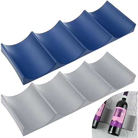 YHSKJCD 2Pcs European Style Wine Rack, Wine Bottle Display Stacking, Practical Anti Slip Fridge Shelf for Home Countertops Table Top Organizer Fridge Shelf Cover