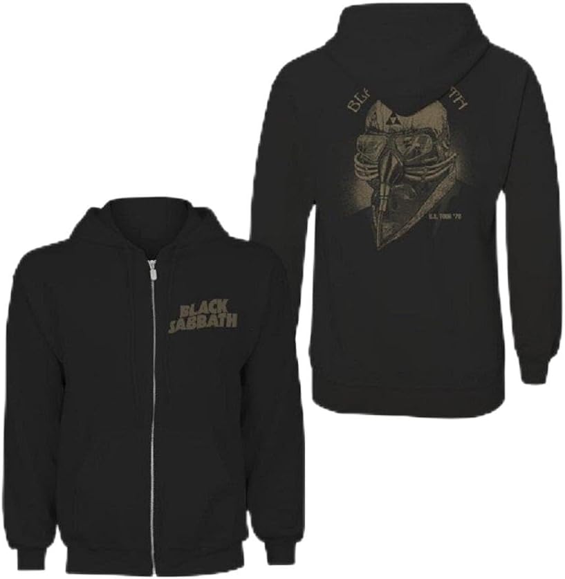 Officially LicensedBLACK SABBATH Hooded Sweatshirt OFFICIAL US Tour 78 ZIP HOODIE