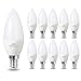Ankey Ampoules Bougie à LED E14, 6W (équivalent ampoule incandescente de 50W), Blanc froid 6000K, 600LM, Non Dimmable, Lot de 10