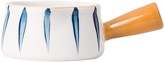 BESTonZON Dzbanek na mleko, do sosjerki, ceramiczny, z uchwytem, ceramiczny, mały dzbanek na mleko, dzbanek na mleko, dzbanek na piankę, mini garnek na mleko, do kawy, warzyw, śmietany, sosu, oleju