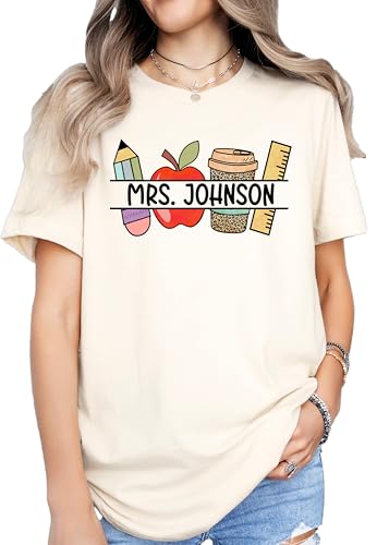 Custom Teacher Shirt for Teacher Appreciation Gift for Teacher, Customized Name Teacher Shirt, Cute Elementary Teacher Tshirt2