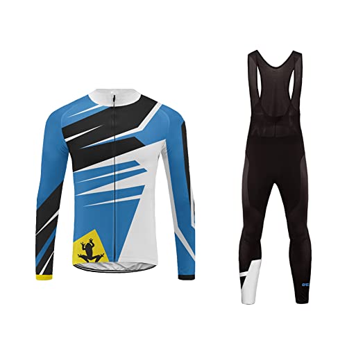UGLY FROG Winter Fleece Mens Blaze Cycling Jersey Set Cold Wear Thermal Top + Cycling Tights Pants 3D Gel Padded Bike Suits