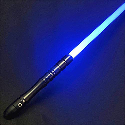 JRPT Metal Aluminum Hilt Lightsaber, Rgb Led Rechargeable Glowing Sword Force Fx Heavy Dueling 7In Blade Cover