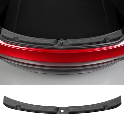 LUCKEASY for Tesla Model 3 Highland 2024 2025 New Rear Bumper Guard Trunk Tailgate Entry Guard Trunk Bumper Protector Guard Rear Interior Accessories TPE 1PC Black(M3-23WXTTY)