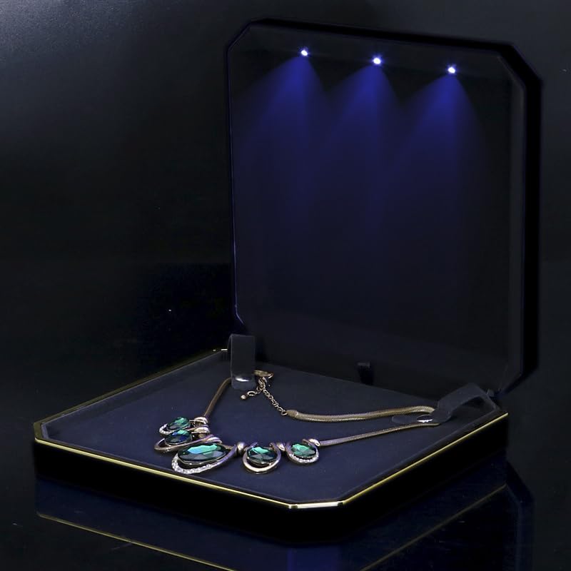 Boîte cadeau pour collier LED grand format pour mariage et anniversaire