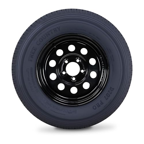 Image of Free Country Trailer Tire Wheel ST175 /80R13 8-Ply D 97N 5X4.5 Black Mod Rim