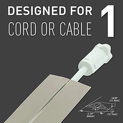 image for Legrand - Wiremold Cord Cover, Ivory Cord Hider for Wall Mount TV, 5 F