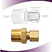 Ice Maker Water Line Brass Tube Fitting, 3/8