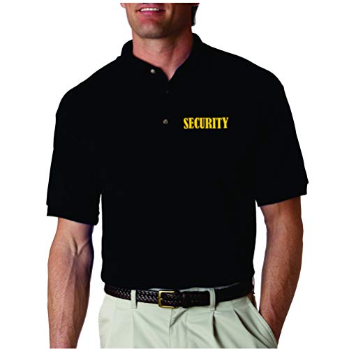 Gardenia12 Security Professional Security Officer Polo Shirts (L, Black)