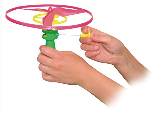 GÜNTHER FLUGSPIELE 1682 - Propeller Spielzeug Twirly, ca. Ø 19 cm, Fliegender Rotoren in 3 Farben, für Kinder ab 4 Jahren, inkl. Startergriff (Packung mit 4)