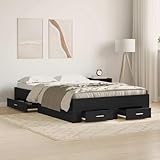 Esta moderna estructura de cama de roble negro realmente cambia la apariencia de tu dormitorio con su estilo elegante y mezcla de funcionalidad