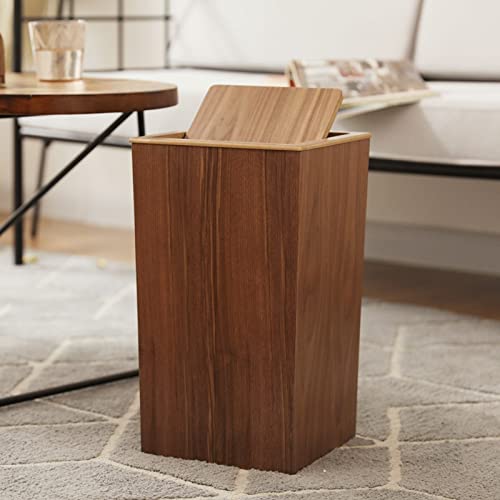 Poubelle à papier en bois écologique pour recyclage et petite corbeille salon