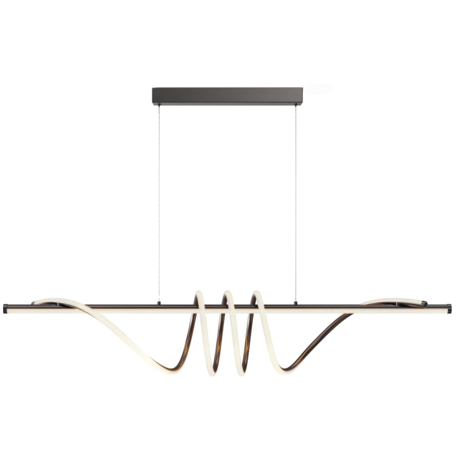 Suspension Luminaire Cuisine LED Moderne, 3000K/4000K/6000K 10%–100% Température de Couleur Lustre, Dimmbar avec Télécommande Chandelier pour Cuisine, Salon, Salle à manger, Chambre à Coucher 150CM