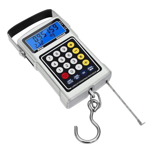 Balanza de levantamiento de pesas Tuxxjzm, balanza digital de equipaje,Báscula de pesaje portátil de pesaje preciso para pesca - Báscula digital multifuncional de iluminación de peso, para agricultura