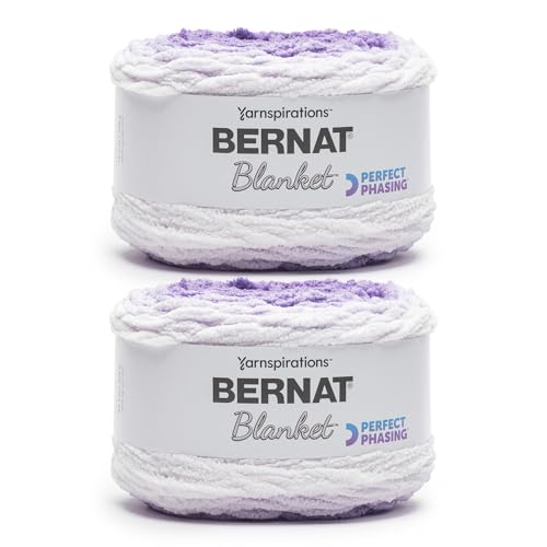 Image of Bernat Blanket Perfect Phasing Dark Orchid Cake Yarn - 2 Pack of 10.56oz /299.37g - 100% Polyester - #6 Super Bulky - 220 Yards for Knitting, Crocheting, Crafts & Amigurumi