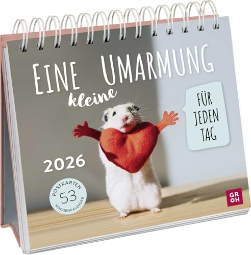 Postkartenkalender 2026: Eine kleine Umarmung für jeden Tag: Tischkalender zum Aufstellen mit Spiralbindung und 53 Postkarten zum Heraustrennen - -16%