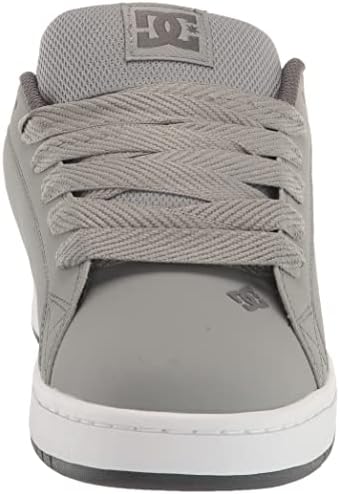 DC Men's Court Graffik Casual Low Top Skate Shoe Sneaker, Grey/Grey/Grey, 17 | Image 1
