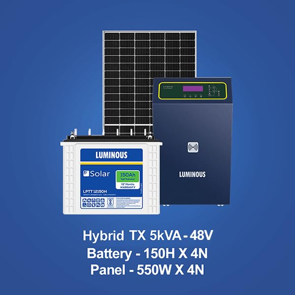 Image of Haka Luminous TX 5 KVA Solar Hybrid Inverter - 48V, Pure Sine Wave, Smart Solar & Grid Management, High Efficiency, Ideal for Homes, Offices & Small Businesses