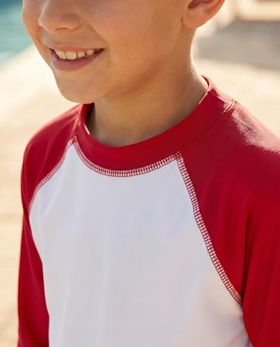 Image of City Threads Rash Guard for Boys SPF 50+ Made in USA, Long Sleeve Swim Shirt with Sun Protection, Toddler, and Youth Sizes