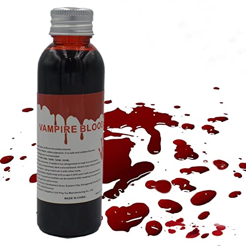Sangre falsa halloween,maquillaje halloween profesional sangre falsa Vampiro sangre cosplay,Lavable