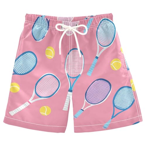Boys Beach Board Shorts Tennis Stick Sport Swim Trunk Teen Swimwear 8-16Y Multicolor