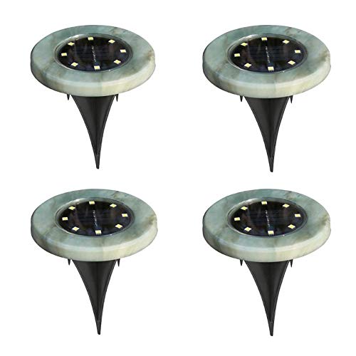 Outdoor Solar Light,Solar Ground Light,4pcs,led Imitation Marble Ground Light,Outdoor Waterproof Lawn Lamp,for Garage Patio Garden Driveway Yard,Outdoor Ground
