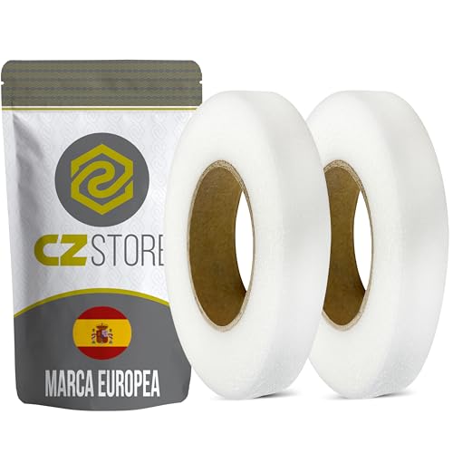 CZ Store®- Cinta de Tela Termoadhesiva |25MX2|✮GARANTÍA DE POR VIDA✮- Tira de Dobladillo Adhesiva para Reparar Cortinas, Pantalones, Vestidos, Vaqueros, Pantalones, Uniformes - No Se Necesita Coser