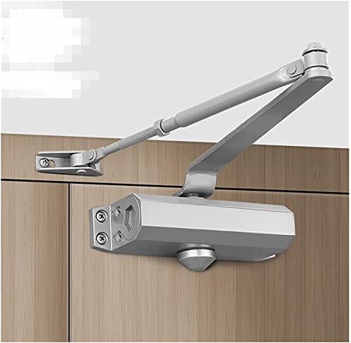 Regulowany hydrauliczny samozamykacz - cichy mechanizm zamykania do drzwi 25-80 kg, trwały system buforowy, łatwy montaż, czarne i srebrne wykończenie