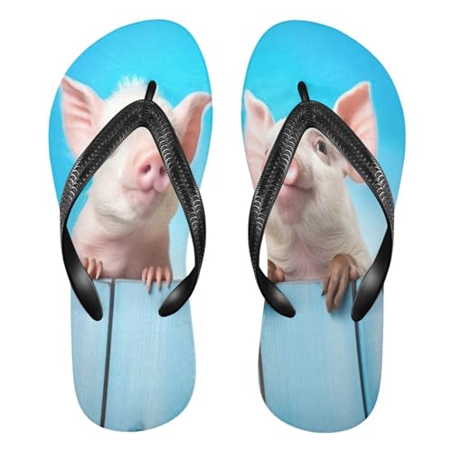 STAYTOP Cute Little White Pig Flip Flops Sandals of Men's & Women's,Sandals Beach Slippers Shower Slides