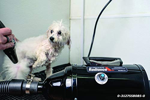 Metro-Air-Force-Blaster-Professional-Dog-and-Pet-Grooming-Dryer-Blower-Radiance-Model-B-3-HTV-AFBR-Variable-Control-Heating-Element-Variable-Speed-Motor-10-Ft-Hose-Wall-Bracket-Towel
