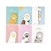 Carykon Cute Cat's Paw Shaped Sticky Notes Memo Pads, 10 Pads/Pack (5 Large & 5 Small), 30 Sheets/Pad (Cat's Paw)