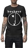 Qualität Siebdruck Unisex T-Shirt Bauhaus grafisches Baumwoll-T-Shirt, S, Schwarz