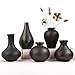Produktbild vase schwarz klein matt, Kleine Vasen Für Tischdeko, Keramik Vasen Set, Vase Deko Wohnzimmer Modern Boho Style