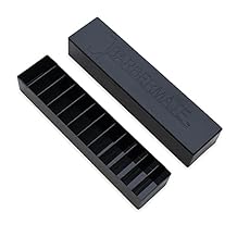 BarberMate 12-Slot Clipper-Blade Caddy, Grooming and Barber Blade Organizer, Professional Barber Supplies, Barber Case and Stylist Station Accessories, Black