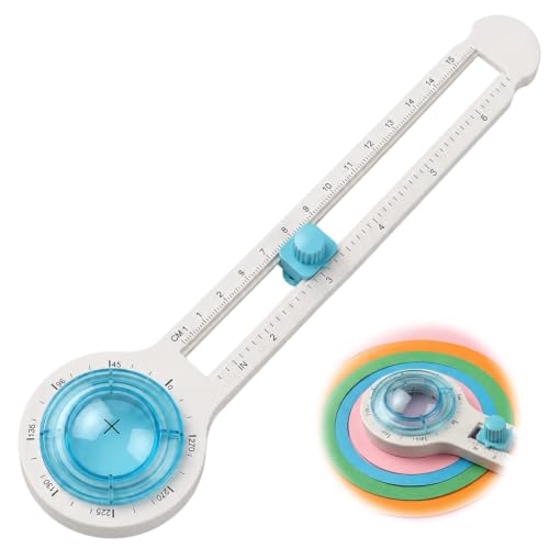 Cortador de papel circular de 8 a 32 cm, cortador de papel giratorio de 360°, ajustable para círculos precisos, cortador circular para tarjetas, papel fotográfico, álbumes de recortes, manualidades