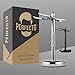 Perfecto Deluxe Chrome Razor and Brush Stand - The Best Safety Razor Stand. This Will Prolong The Life of Your Shaving Brush, metal