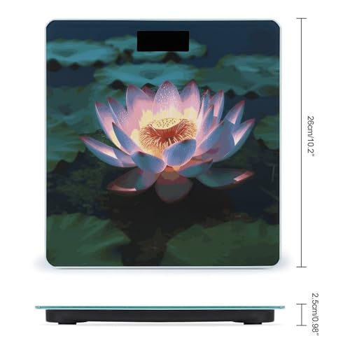 Báscula de baño digital Lotus Flower con pantalla LCD miniatura 2
