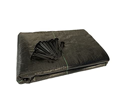 Yuzet Heavy Duty Weed Control Fabric, 2m x 25m, with 40 Free Pegs