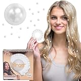 blinger Deluxe Shimmer Pearl Refill Pack | 5 Discs - 75 Precision-Cut Glass Crystals | Styling Tool not included | Pure White Pearls 7 mm