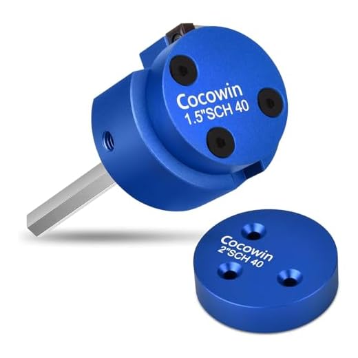 Cocowin PVC Pipe Reamer, PVC Fitting Saver, PVC Socket Saver with 1-½-Inch and 2 Inch Head Aluminum for Water Lines, Drain Lines, Vent Lines