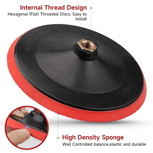 MOGRQAP Sanding Disc Polishing Pad 178mm Sanding Disc Kit with M14 Drill Adapter - Image 3