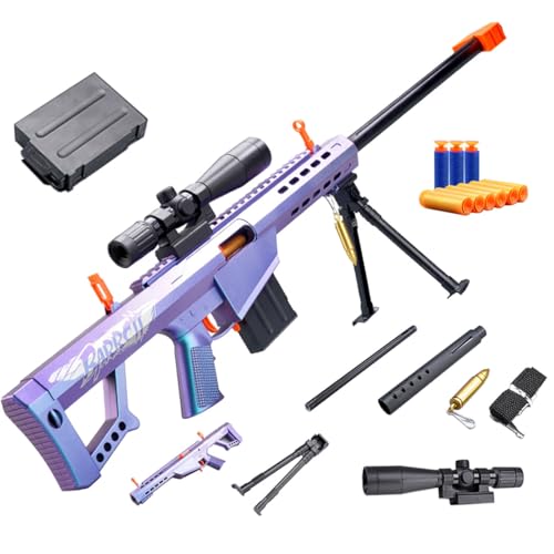 Pistola De Juguete para NiñOs De 95 Cm Pistola De Espuma De Francotirador con Accesorios Sorpresa para NiñOs Mayores De 8 AñOs