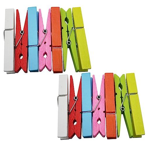 STOBAZA 3set Colorful Wooden Photo Clips of Snack Sealing Clamps for Birthdays Weddings and Gatherings Reusable Photo Holders Fine Workmanship for All Occasions