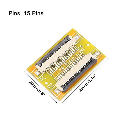 Conector adaptador extensión 15 pines 1.0mm Pitch miniatura 2