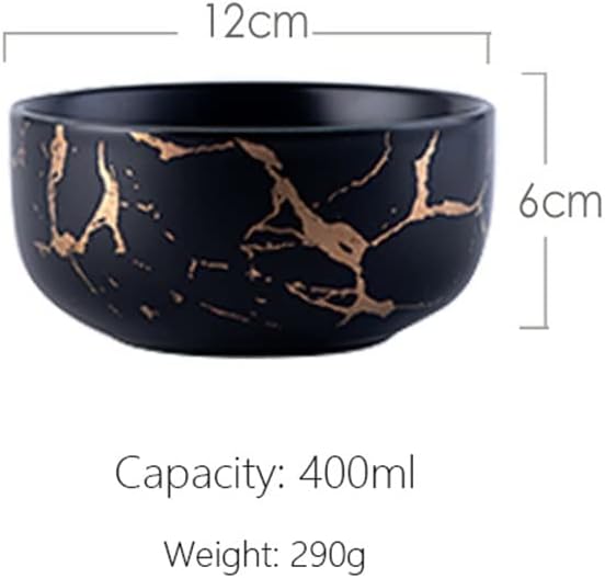 2 Pc Ceramic Bowl Home Tableware Set Nordic Porcelain Breakfast Rice Dinner Noodle Soup Round Bowls(Onecolor,12x6cm)