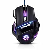 Mouse Gamer 7D 3200 DPI Ajustável 7 Botões Luzes LED RGB Alta Precisão e Velocidade, Jogos, Trabalho, Estudos, Cabo Nylon Reforçado Super Rápido Ergonômico Antideslizante Clique Duplo Premium
